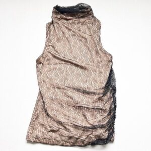 2/25 Elliott Vintage 90s Y2K witchy goth lace romantic fairy black top shirt